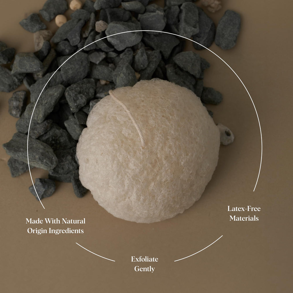 ILEM JAPAN Natural Konjac Sponge Face (White)