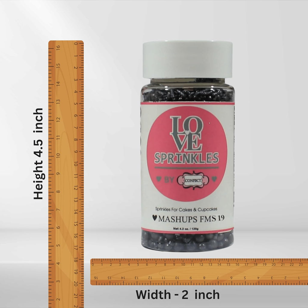 black sprinkles bottle for decoration bottle 100 g