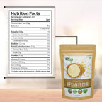 Organic Zing Besan Flour also known as Chickpea Flour, Bengal Gram Flour or Garbanzo Bean Flour |Vegan| Preservative Free | Resealable Pack