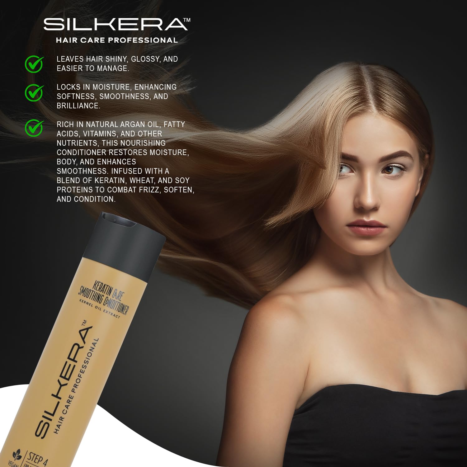 SILKERA Keratin Care Smoothing Conditioner & Shampoo Combo