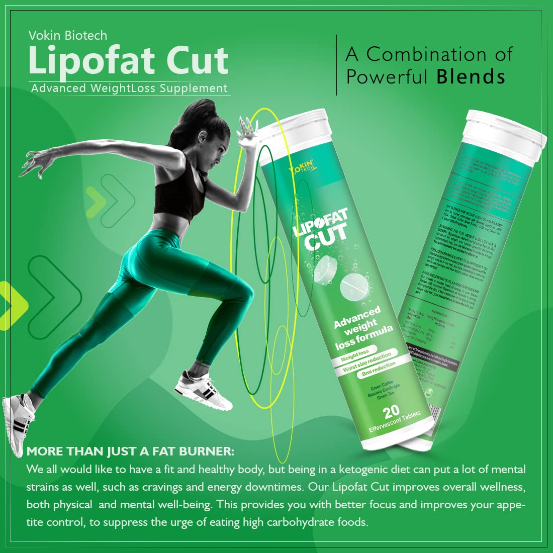 Vokin Biotech LipoFat cut Dietary Supplement Effervescent Water Soluble Tablets
