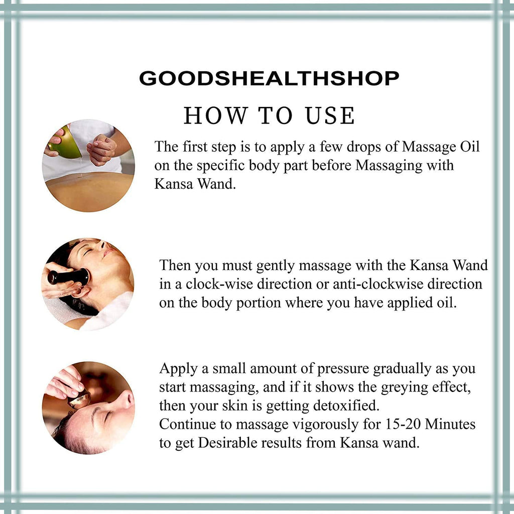 Goods Health Shop Kansa Wand Face Bronze Foot Massager With Wooden Handle For Detoxification And Deep Relaxation