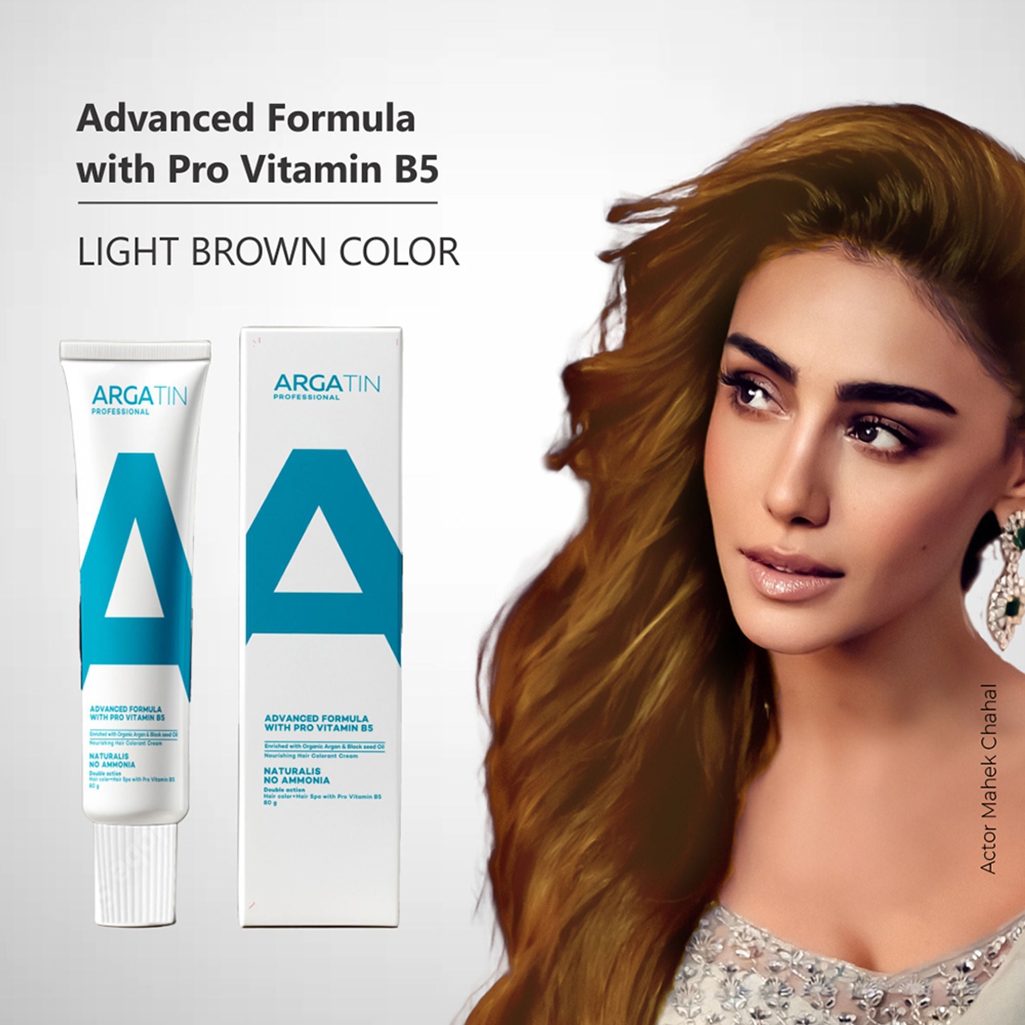 Argatin Naturalis Hair Color Cream With Black Seed Oil & Argan Oil - 5 Light Brown - Distacart