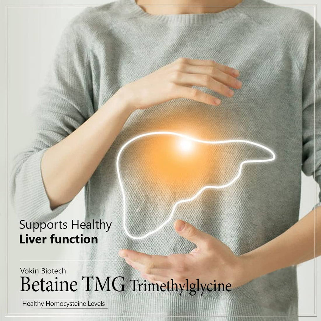 Vokin Biotech Betaine Trimethylglycine (TMG) for Support Healthy Homocysteine Levels