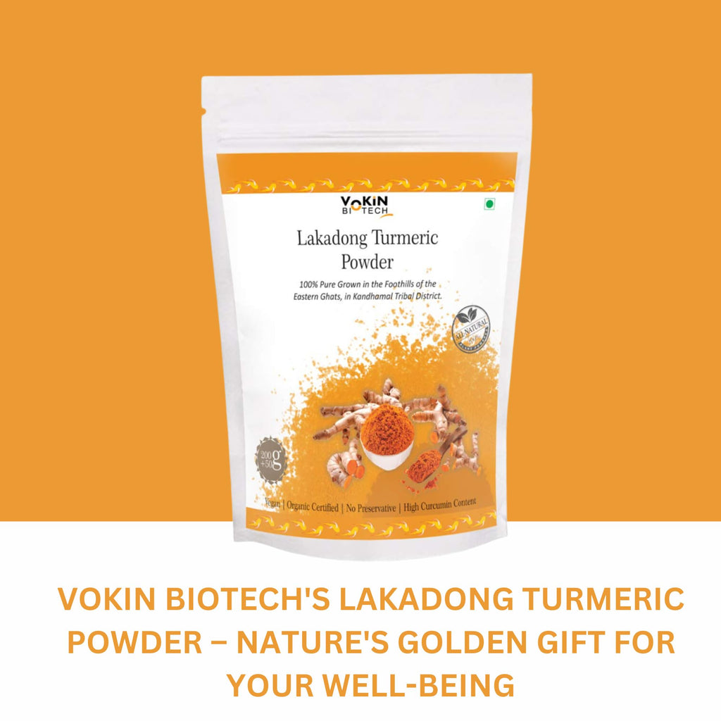 Vokin Biotech Lakadong Turmeric Powder | High Curcumin Content 7-9% Haldi Powder | Immunity Booster
