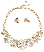 Gold-Toned Alloy Pearl Studded Long Haar Necklace - The Pari