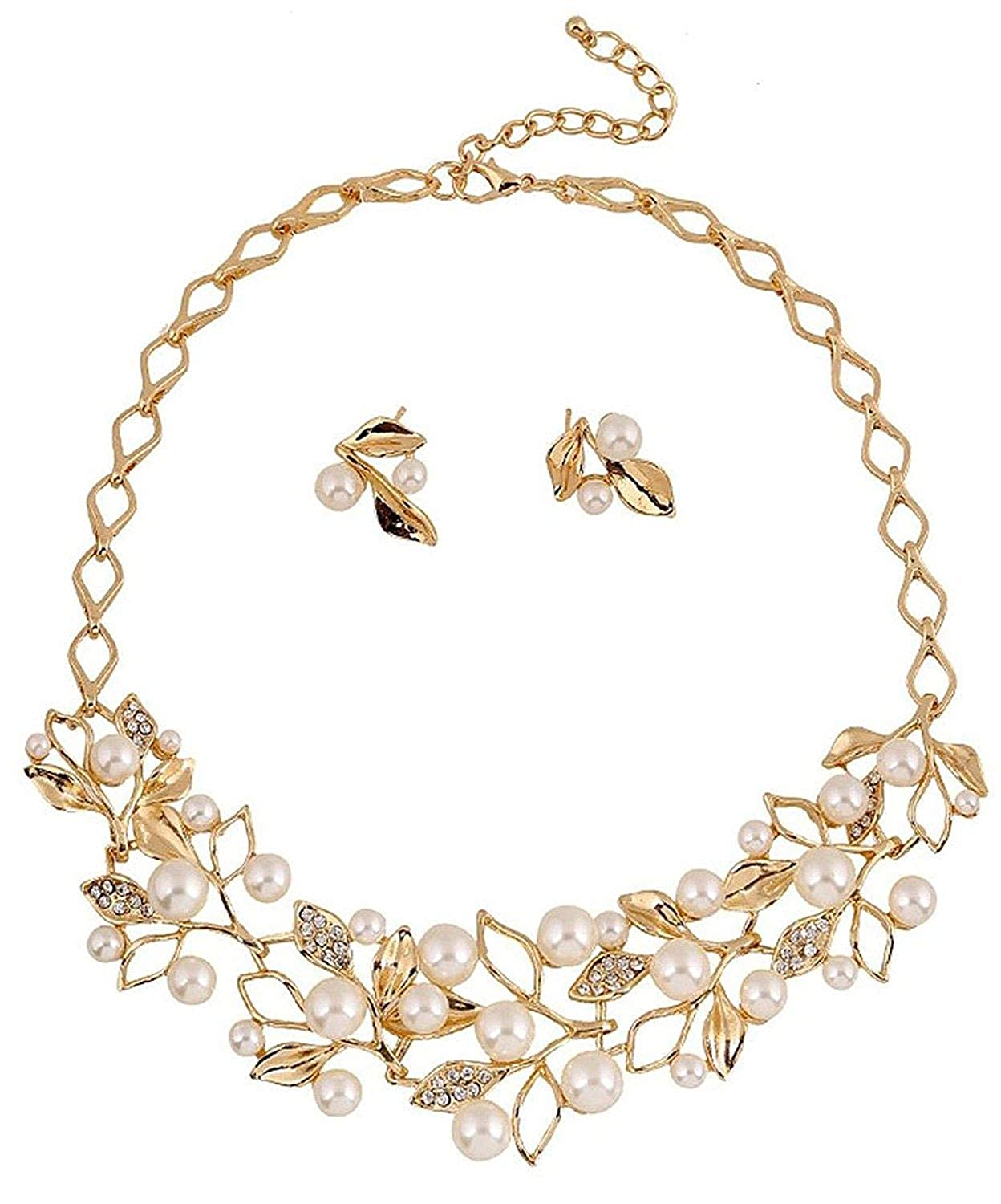 Gold-Toned Alloy Pearl Studded Long Haar Necklace - The Pari
