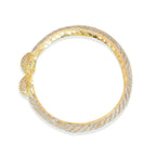 Gold-Plated Alloy Gold Silver American Diamond 4 Bangles - The Pari - Distacart