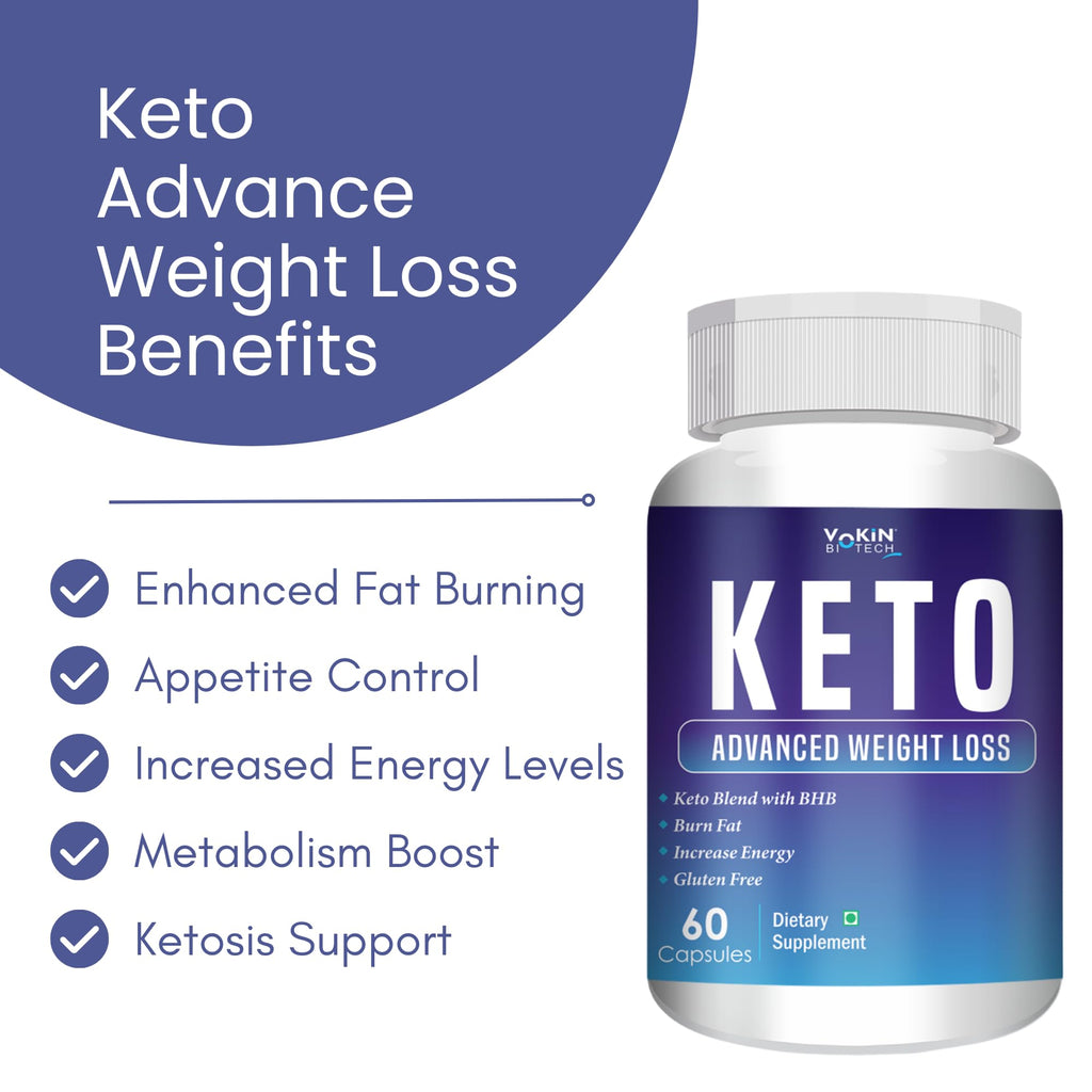 Vokin Biotech Keto Advaced Weight Loss Formula with Green Tea Extract Garcinia Combogia Capsules For Men and Women