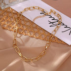 Gold-Toned Alloy Golden Chain Necklace - The Pari