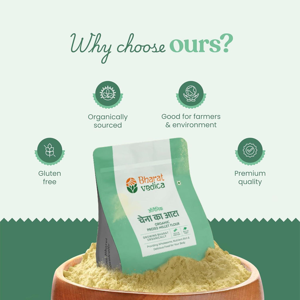 Bharat Vedica Organic Proso Millet Flour - Organic Chena ka Atta - Distacart