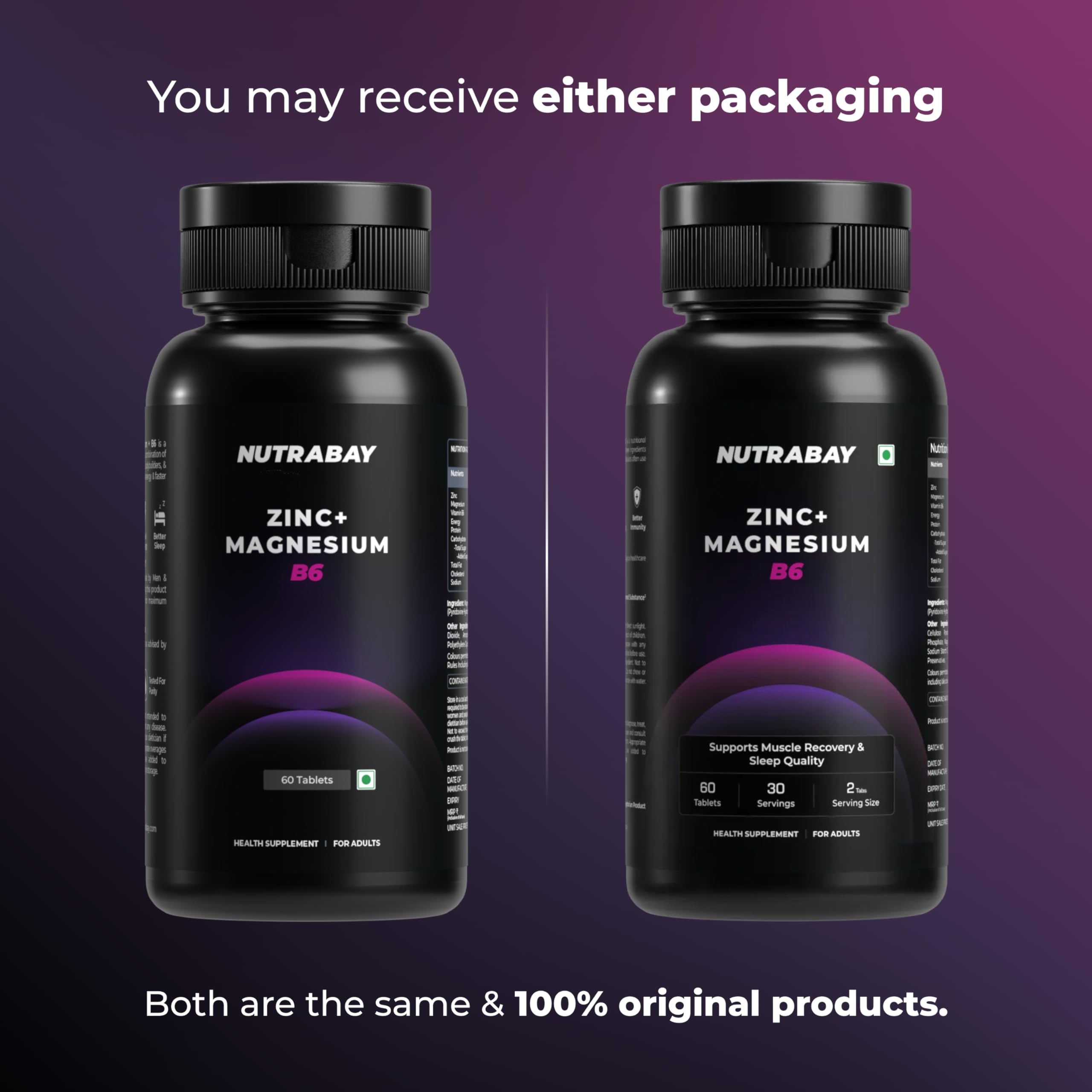 Nutrabay Zinc+ Magnesium B6 - 60 Tablets