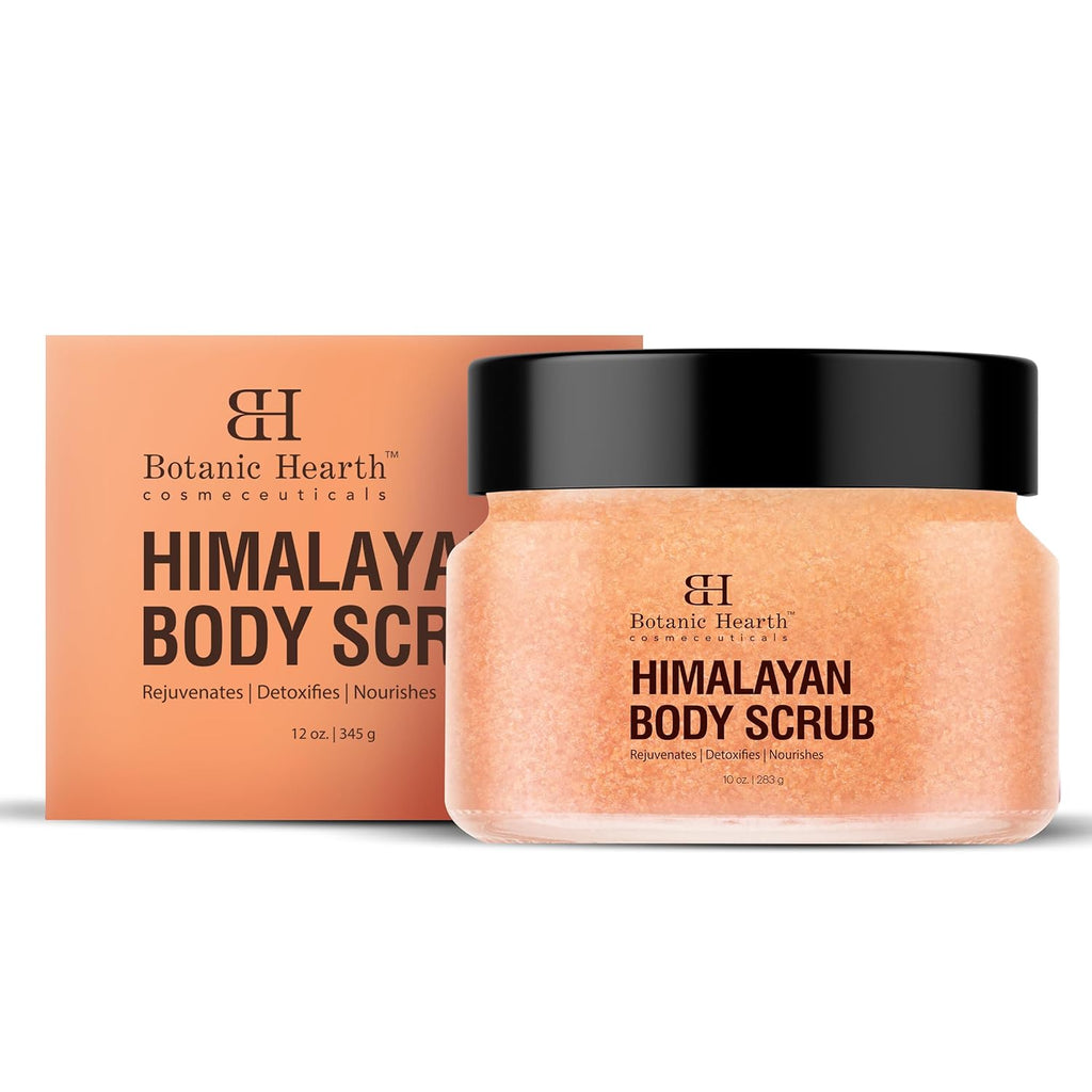 Himalayan Body Scrub with Lychee Oil - Natural Exfoliating Body & Face Scrub for Acne, Cellulite, Scars, Moisturizing & Deep Cleansing Skin - Skin Care for Men and Women - Distacart