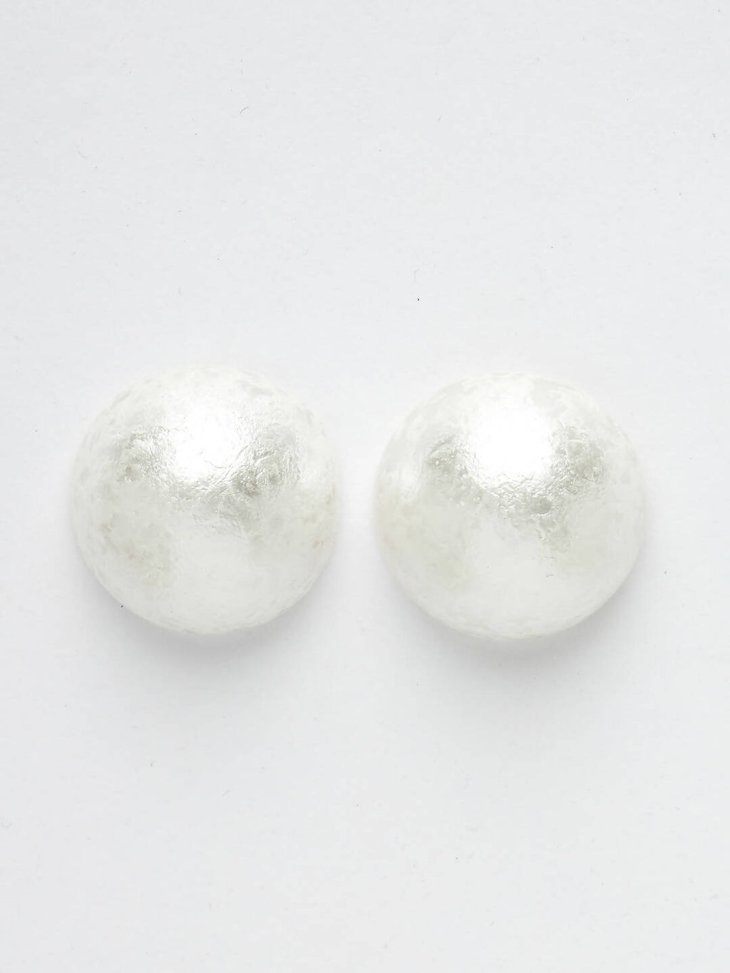 NVR Women's White Color Circular Moon Stud Earrings - Distacart