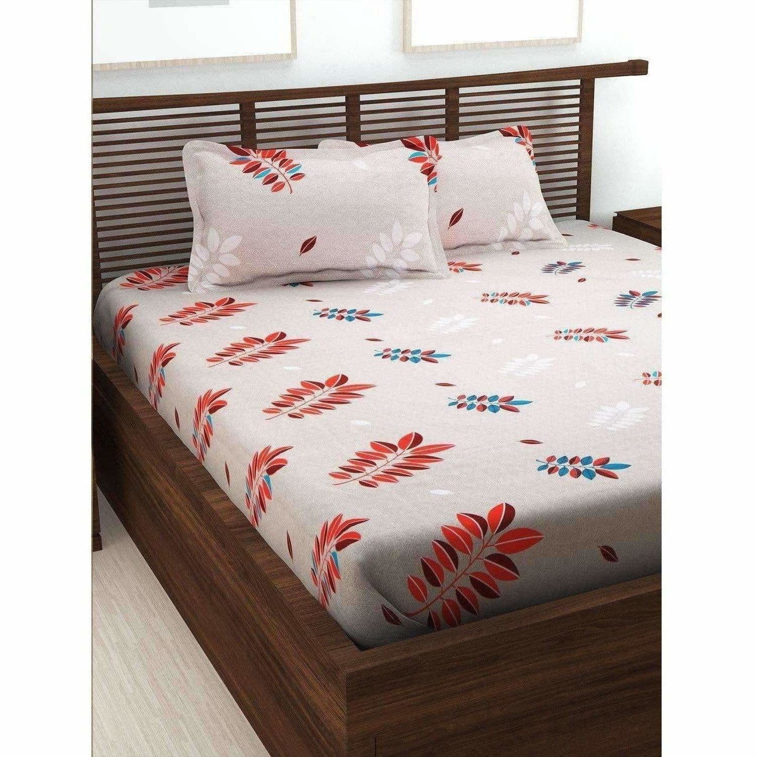 Buy Cotton Double Bedsheet with Pillow Covers