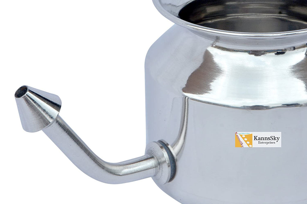 Kannssky Stainless Steel Superior Quality Jal Neti Pot