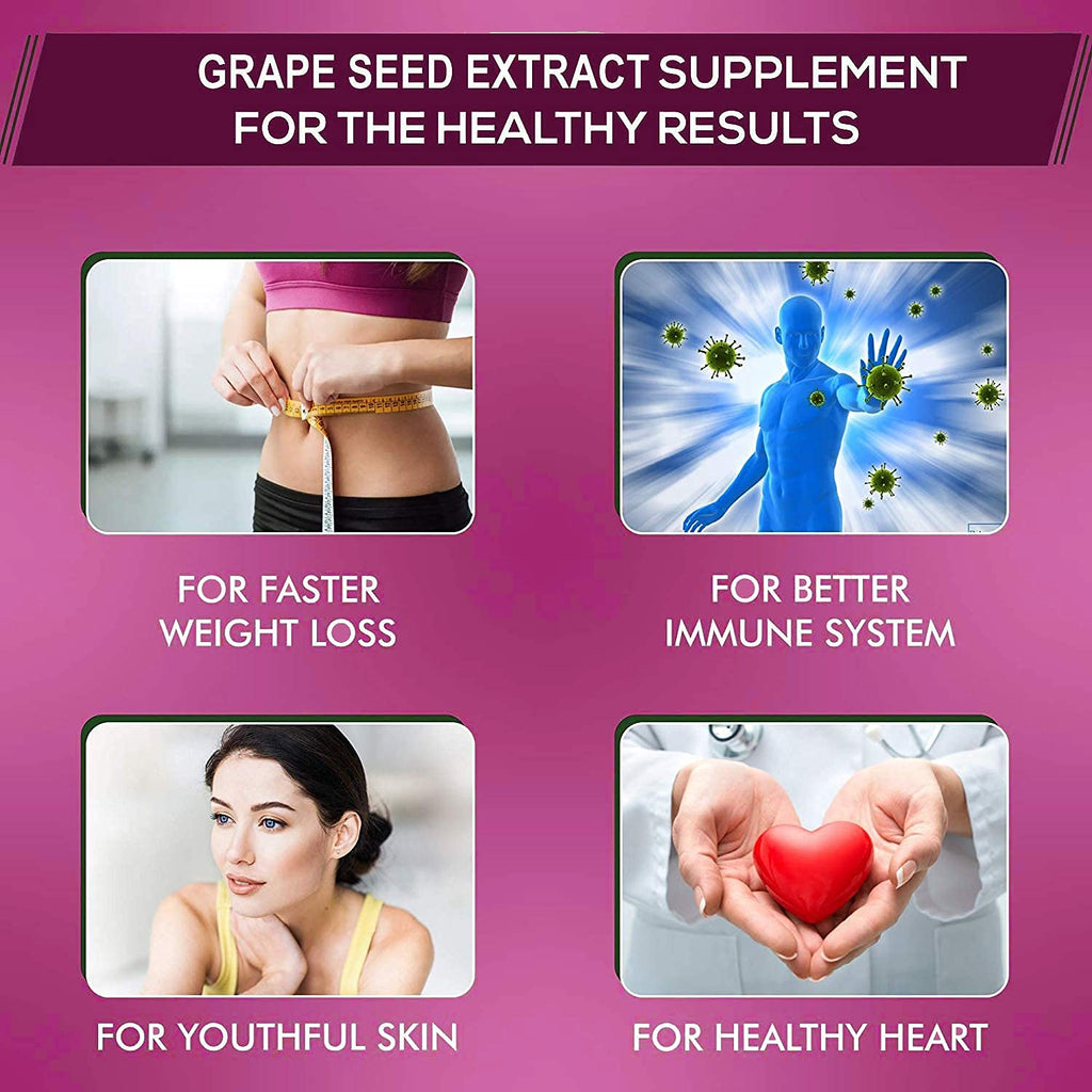 Vokin Biotech Grapes Seed Extract Support Immune System and Antioxidant Supplement 95% Polyphenols