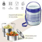 Milton Econa Stainless Steel Lunch Box - 3 Box Insulated Lunch Set