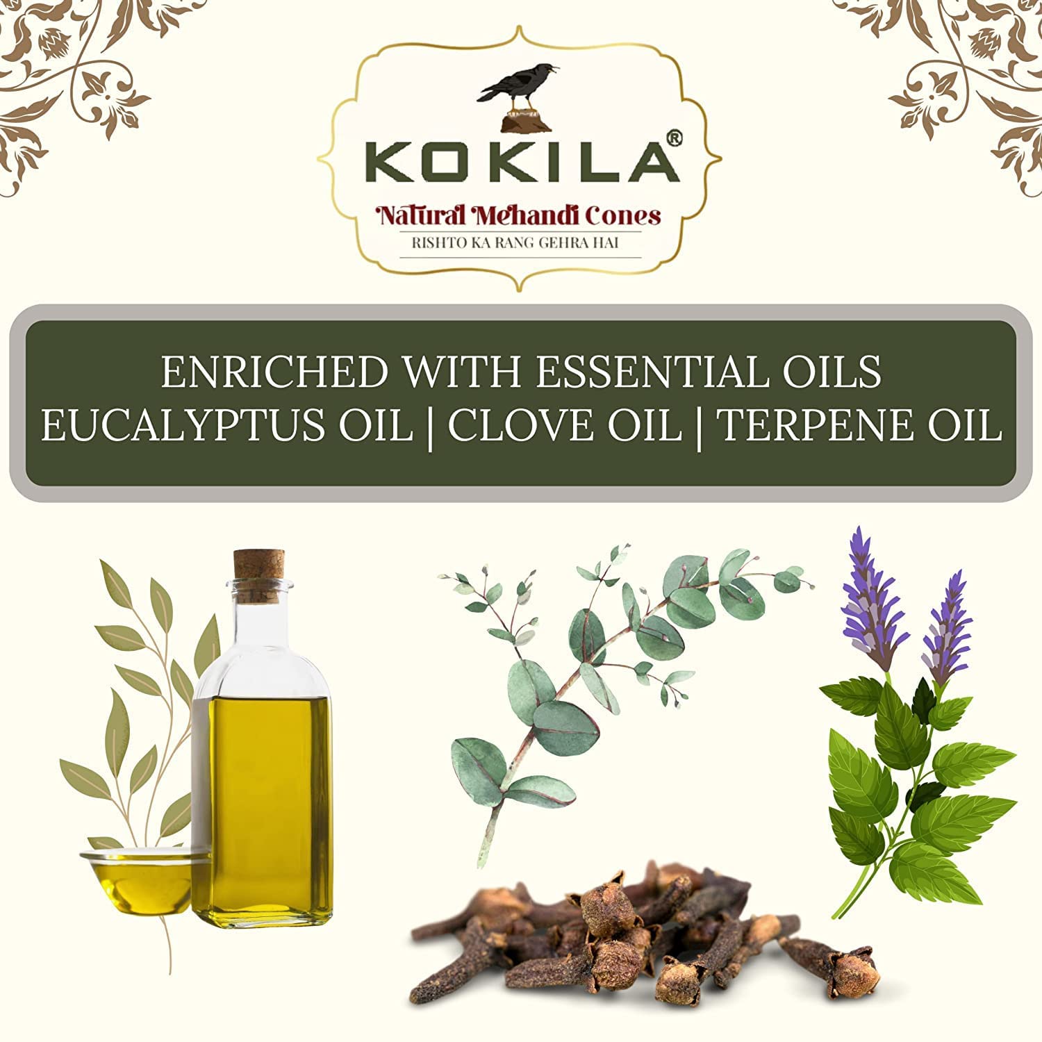 Kokila Natural Mehandi Cones