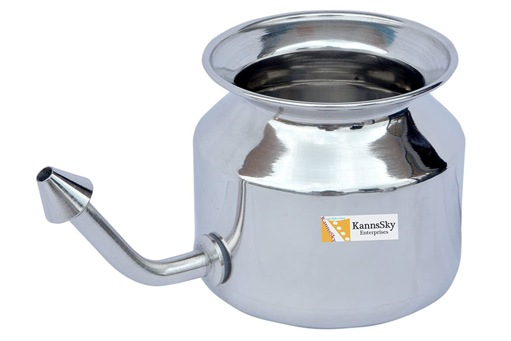 Kannssky Stainless Steel Superior Quality Jal Neti Pot