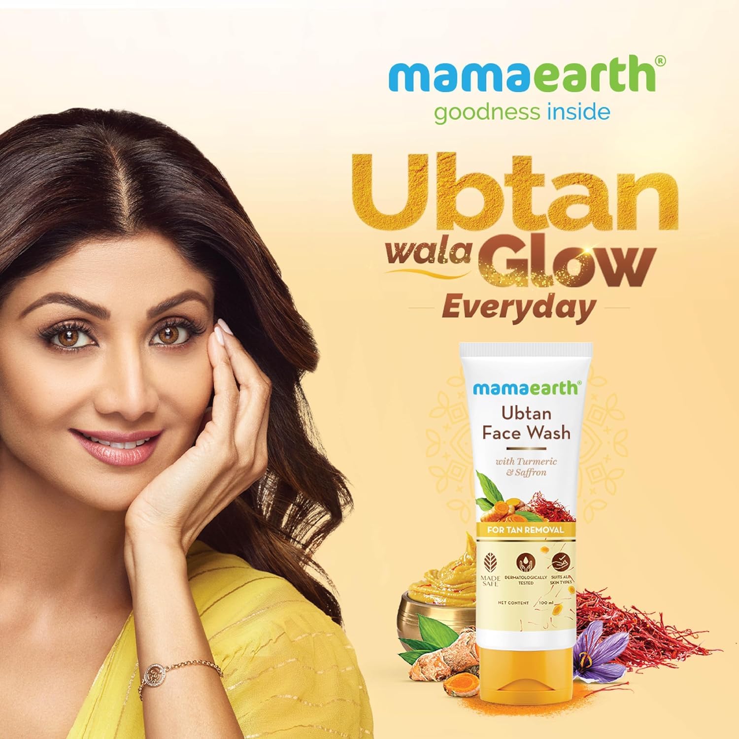 Mamaearth Ubtan Face Wash available sizes 50ml to 150ml