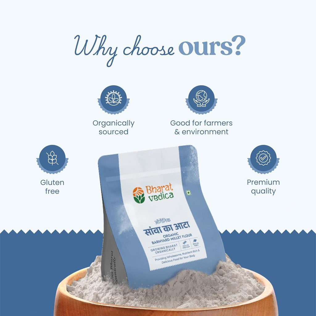 Bharat Vedica Organic Barnyard Millet Flour - Organic Sava ka Atta - Distacart