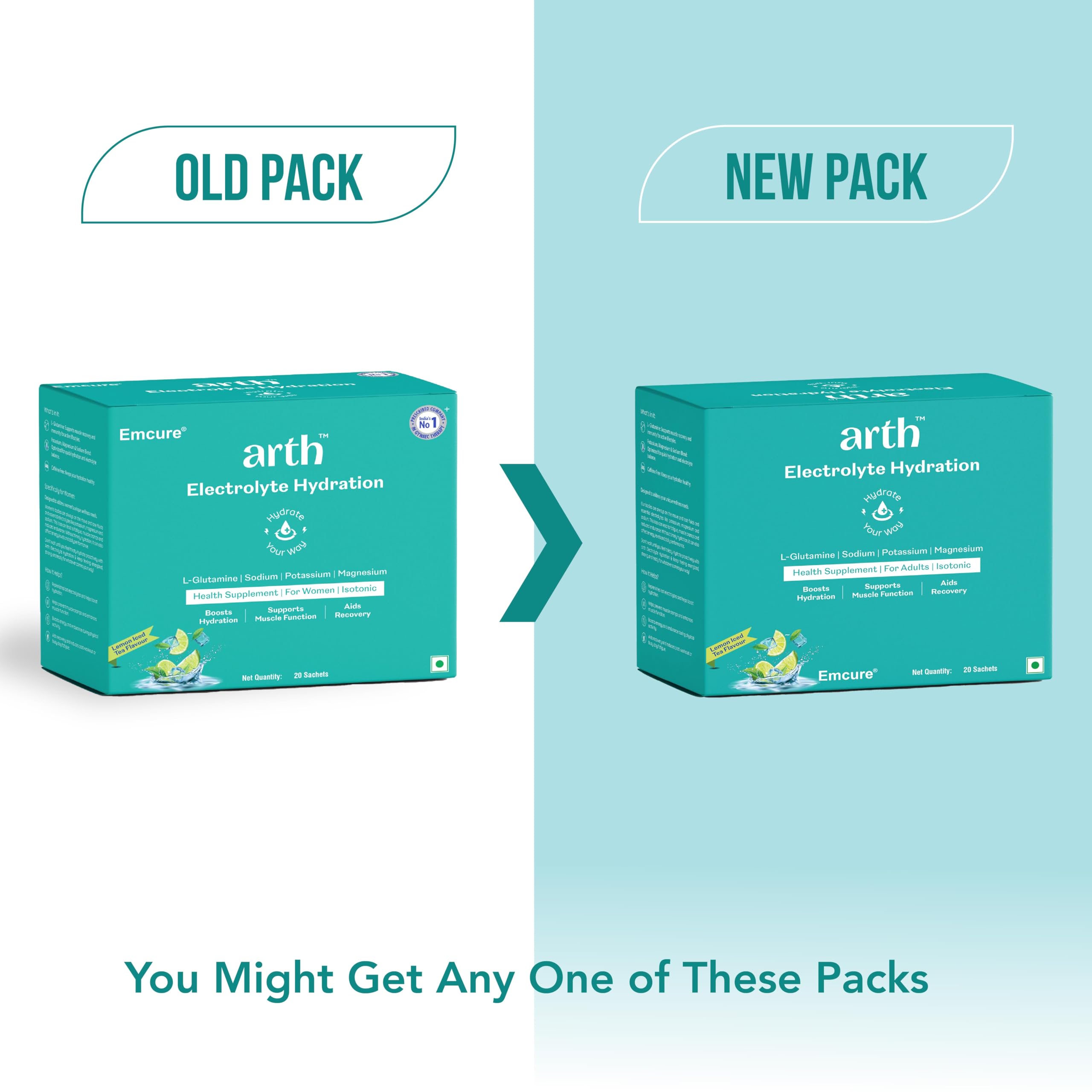 Arth Electrolyte Powder - Lemon Iced Tea Flavour