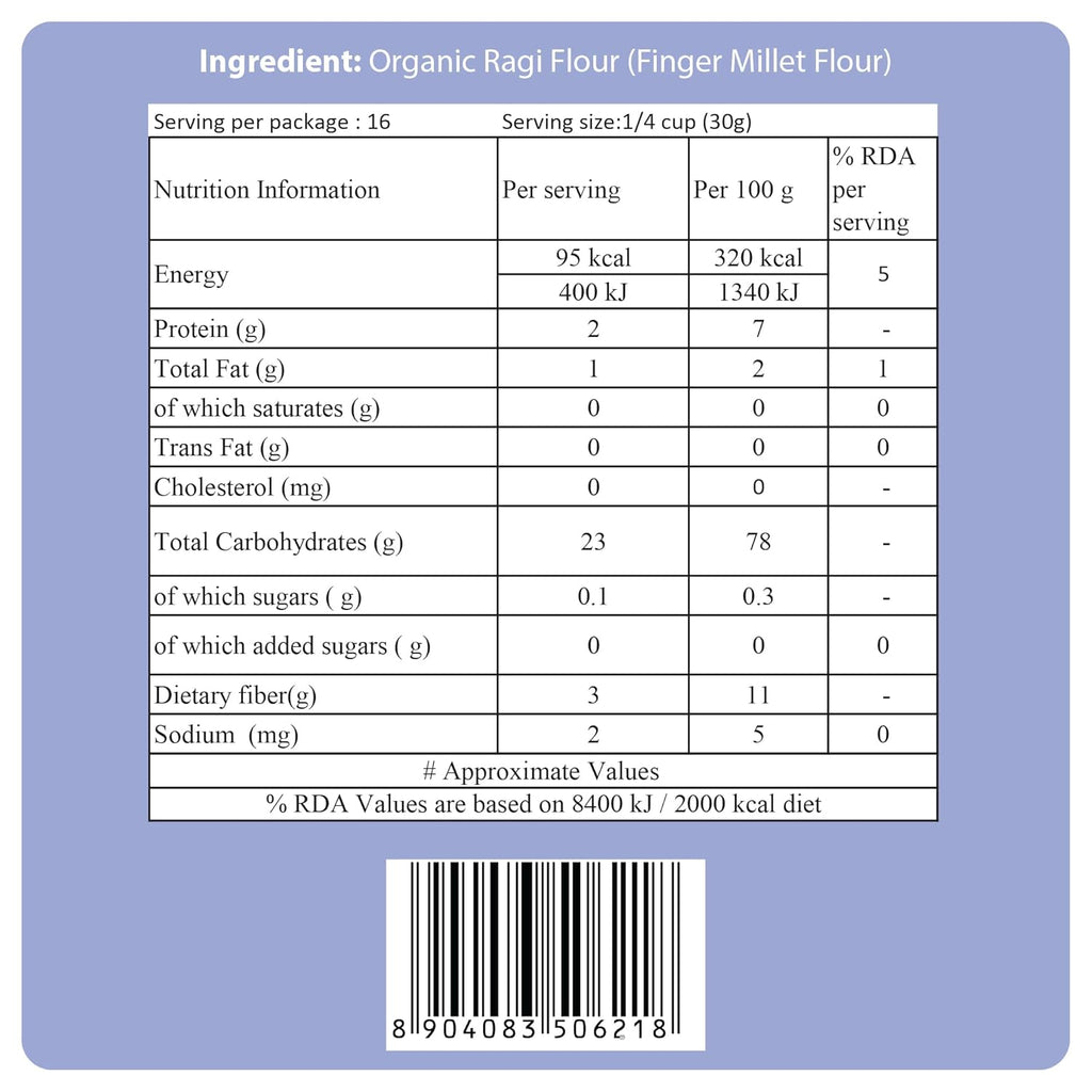 24 Mantra Organic Ragi Flour, 500g - Distacart