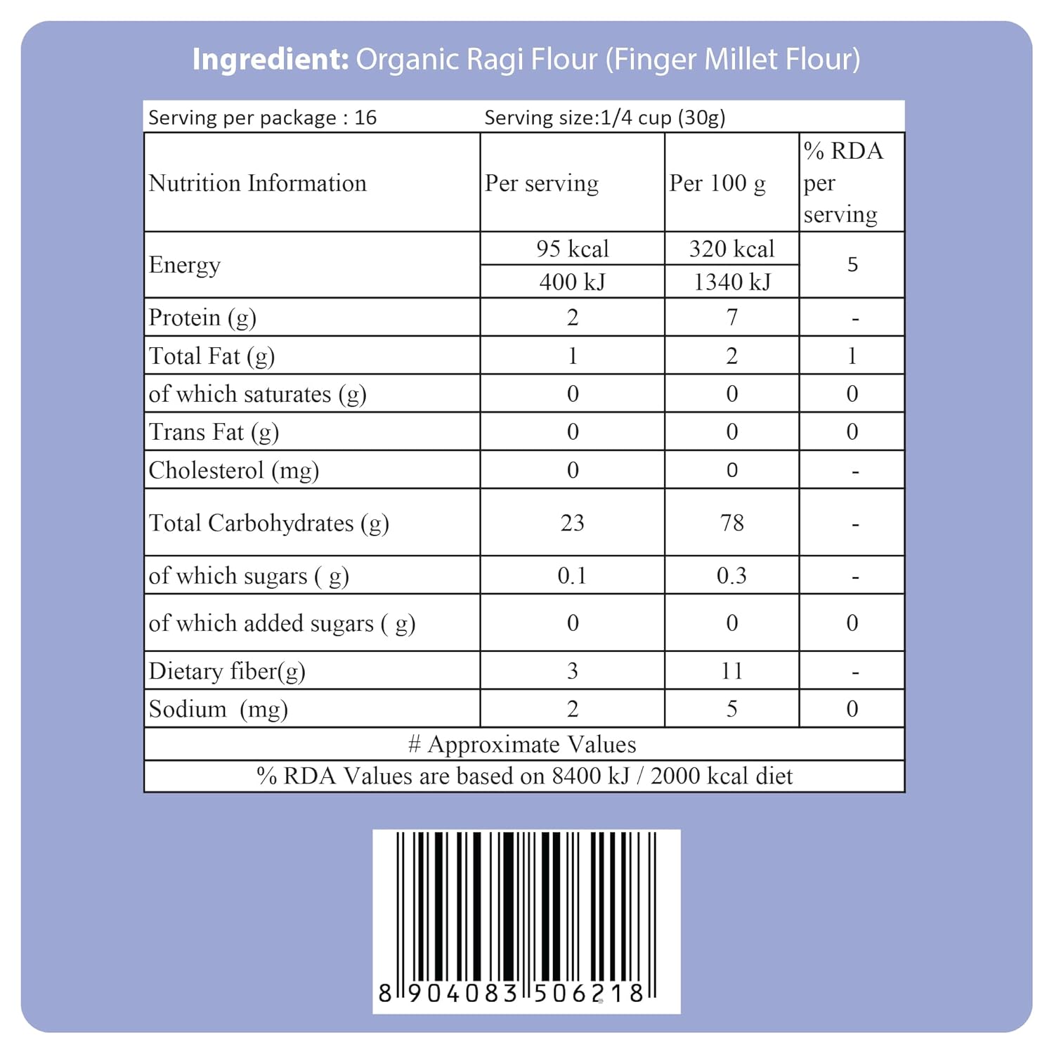 24 Mantra Organic Ragi Flour, 500g - Distacart