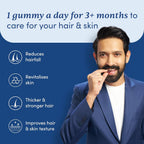 Man Matters Biotin Nourish Hair Gummies - Strawberry Flavor With Zinc & Multivitamins - Distacart