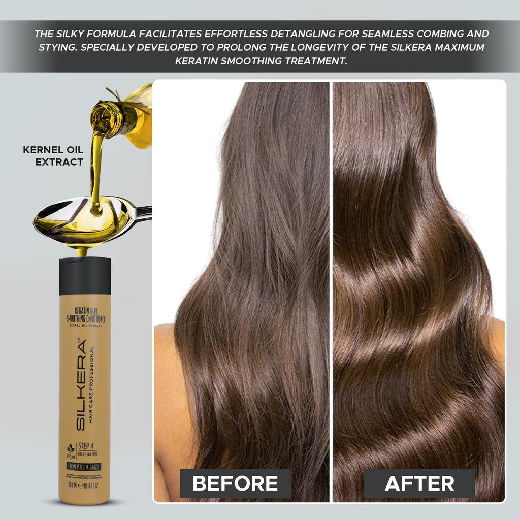 SILKERA Keratin Care Smoothing Conditioner & Shampoo Combo