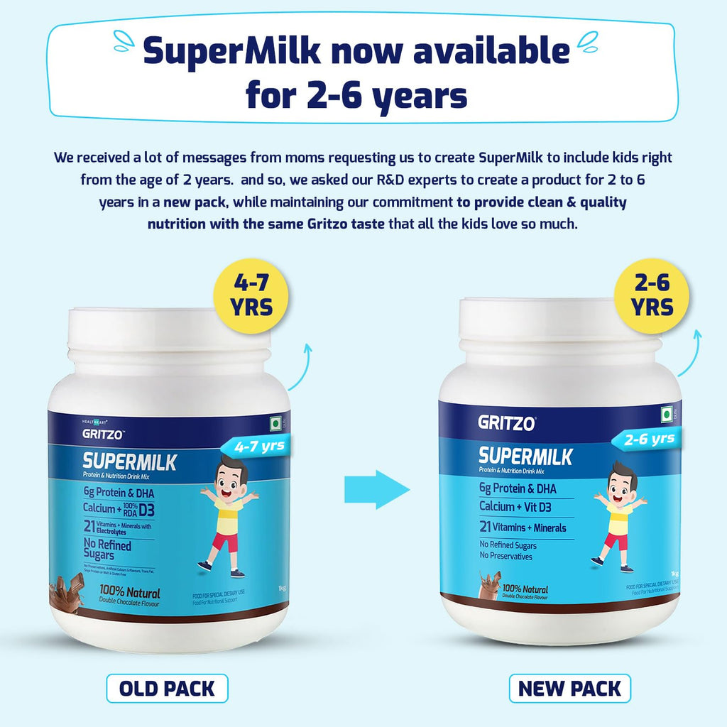 Gritzo SuperMilk Overall Growth (2-6y) for Boy/Girl - Distacart
