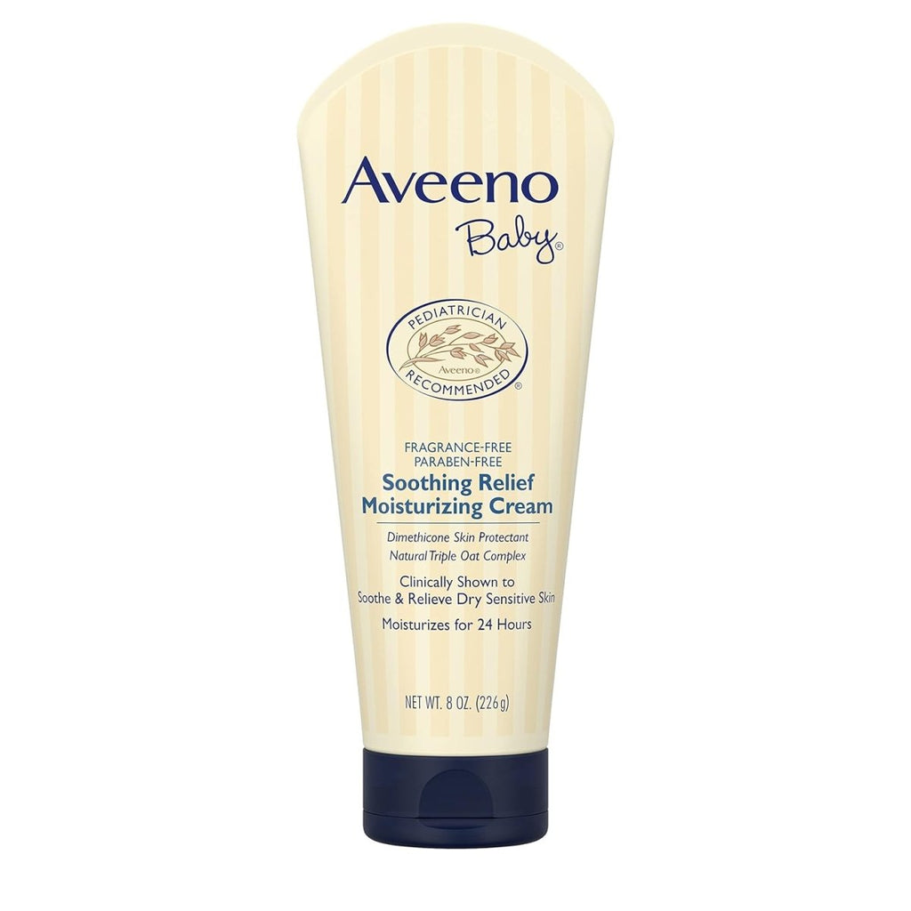 Aveeno Baby Soothing Relief Moisture Cream, 24-Hour Protection for Dry, Itchy or Sensitive Skin