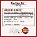 Biotrex Hawthorn Berry 510Mg Veg Capsules - Distacart