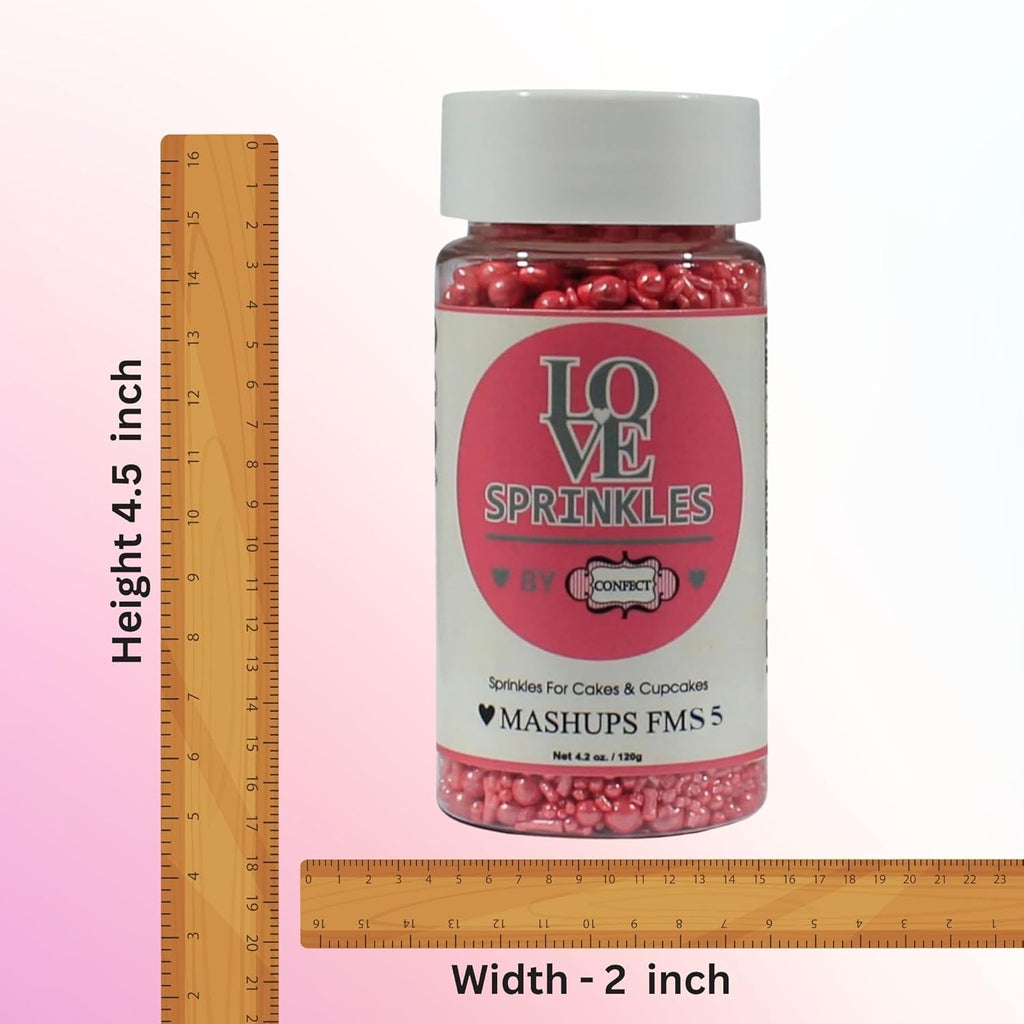 rose pink sprinkles bottle for decoration bottle 100 g