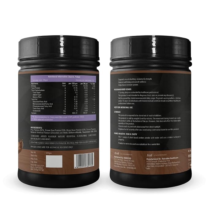 BOOSTIQ Vegan Plant Protein Powder - Chocolate Flavour