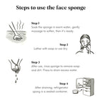 ILEM JAPAN Natural Japanese Konjac Sponge Face | Suitable For Sensitive & Dry Skin | Gentle & Non-Irritating | Remove Dead Skin Cells | 6g