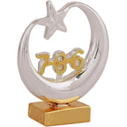Estele Gold-Polished Spiritual 786 Chand Taara Idol for Home Decorative/ Car Dashboard - Distacart
