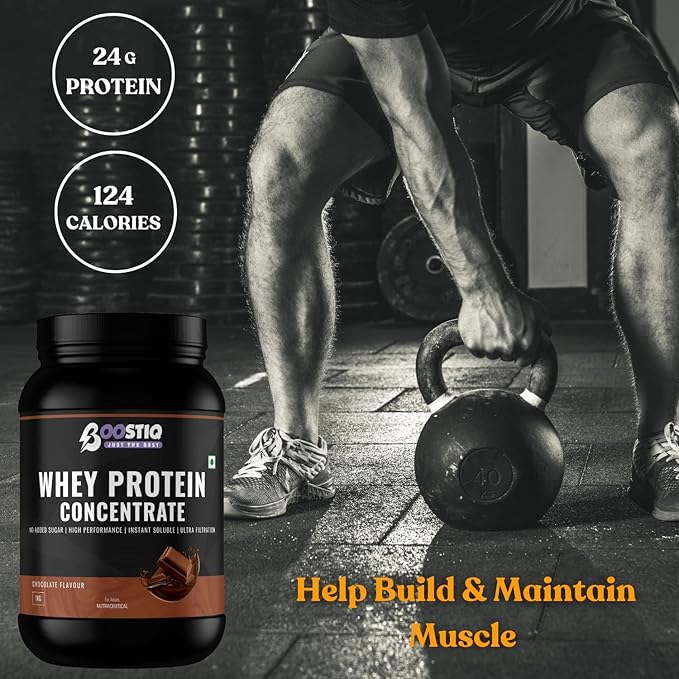 BOOSTIQ Whey Protein Concentrate Powder - Chocolate Flavour