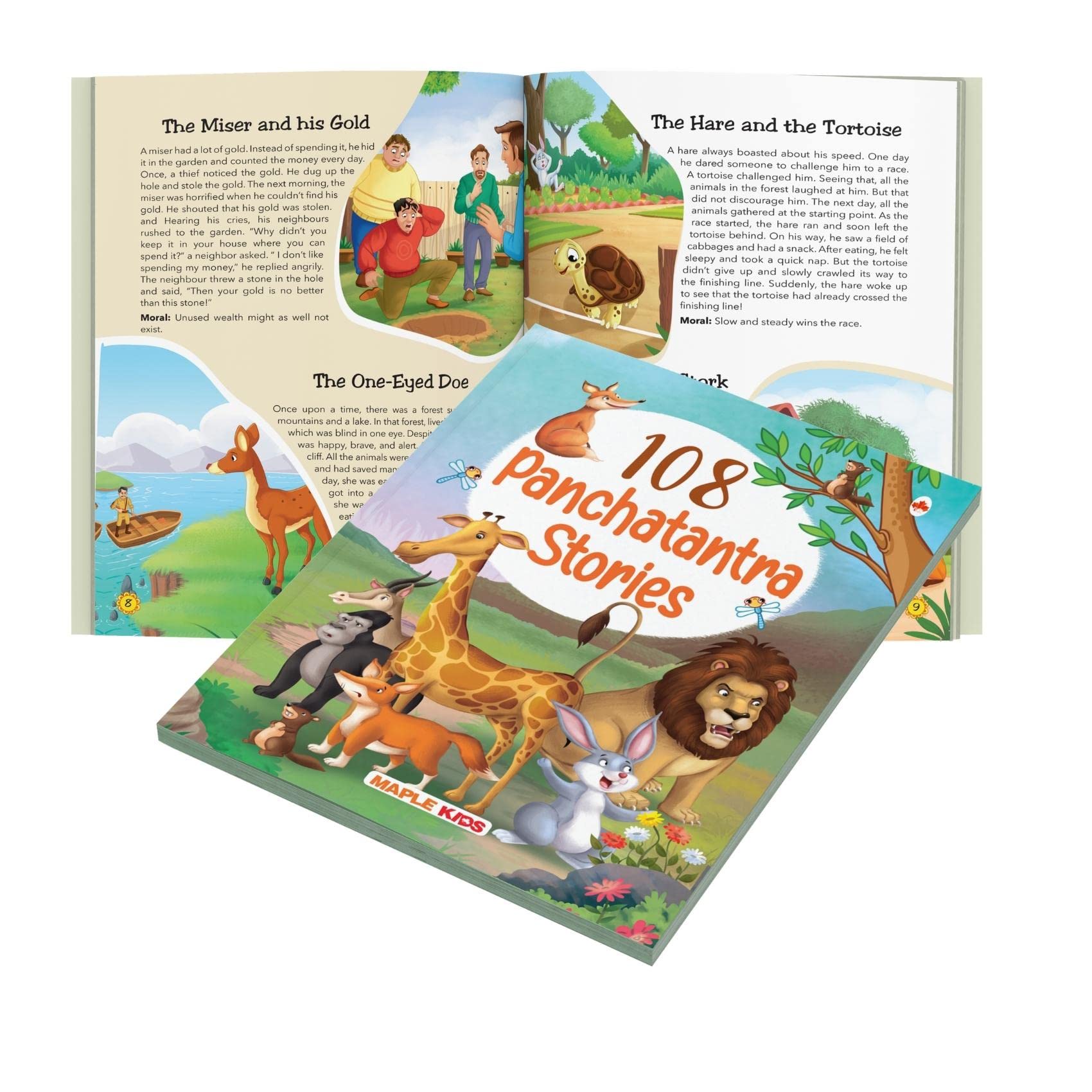 108 Panchatantra Stories (Illustrated) - Story Book for Kids - English Short Stories - Moral Stoy Book - Bedtime Stories - Age 3+ - Read Aloud to Infants, Toddlers