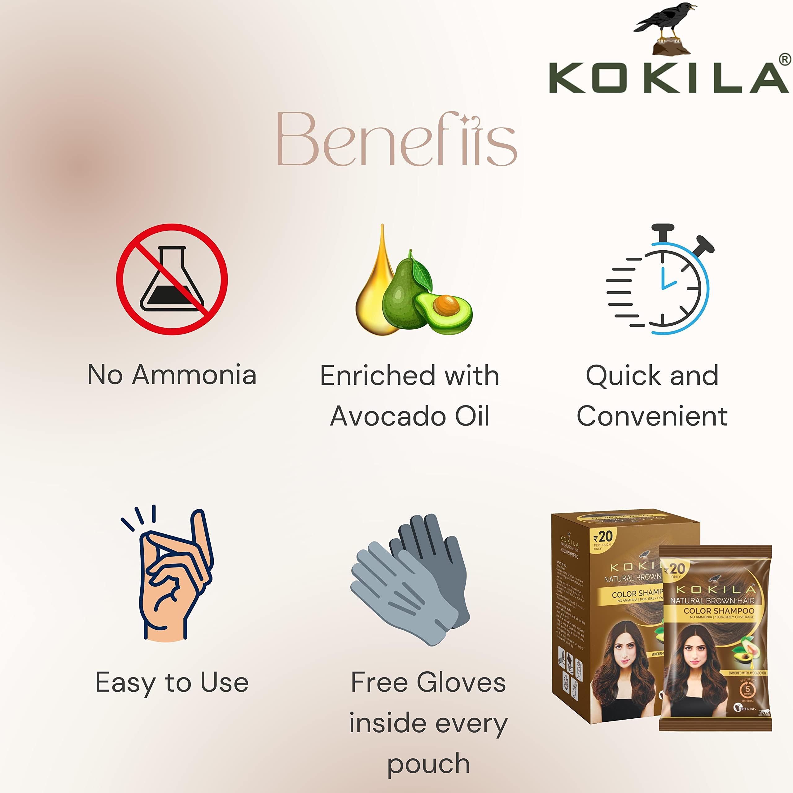 Kokila Color Shampoo/Hair Color For Men & Women