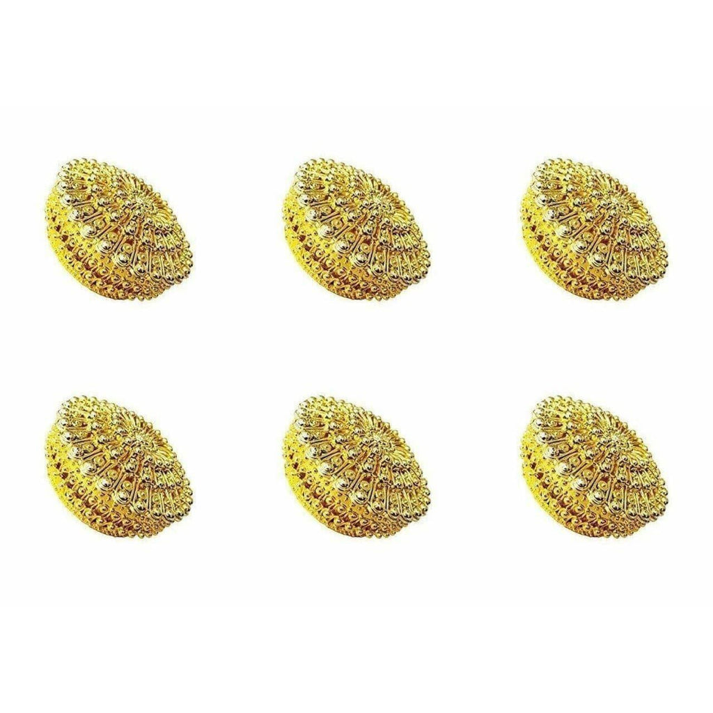 Golden - Decorative Organza Potli Basket (Pack Of 6) - Distacart