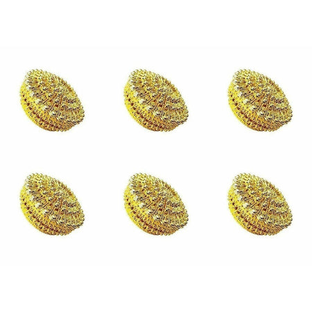 Golden - Decorative Organza Potli Basket (Pack Of 6)