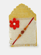 NVR Men Set of 2 Gold-Toned Ganesha Stone-Studded Rakhi With Roli Chawal - Distacart