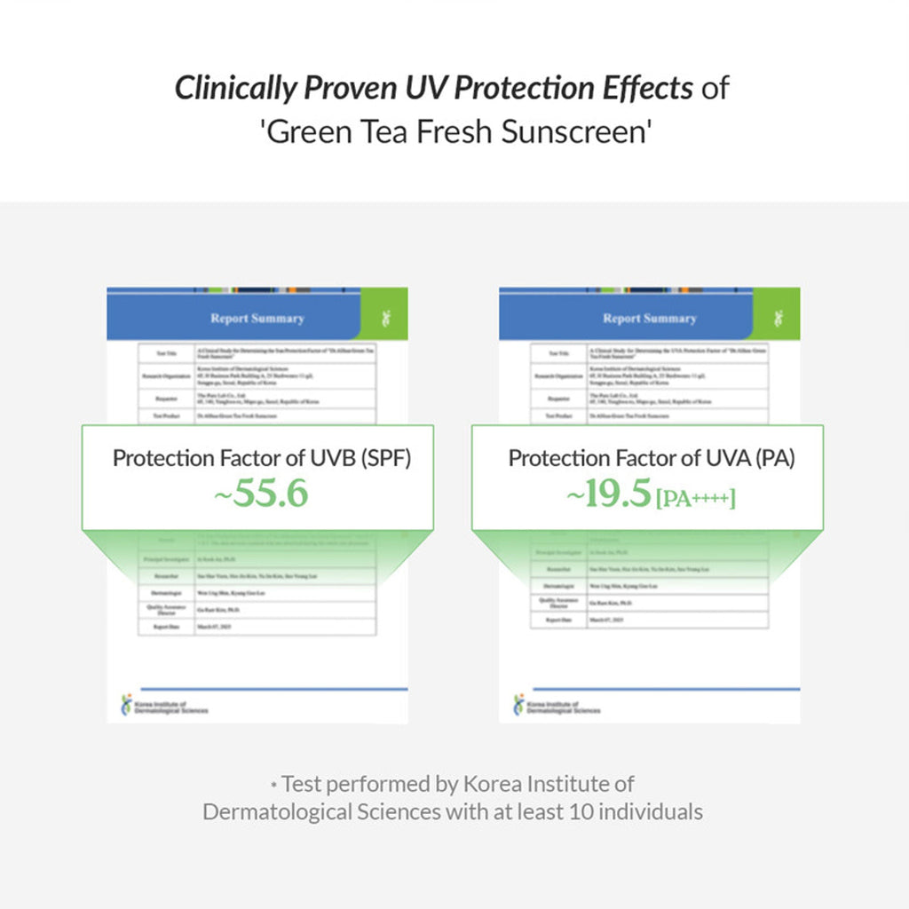 Dr.Althea Green Tea Fresh Sunscreen: Calming & Sebum Control SPF 50+ PA++++ Sun Cream