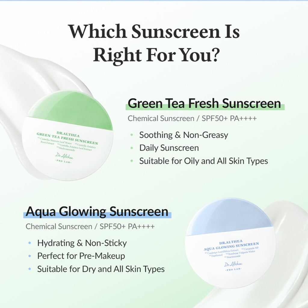 Dr.Althea Green Tea Fresh Sunscreen: Calming & Sebum Control SPF 50+ PA++++ Sun Cream