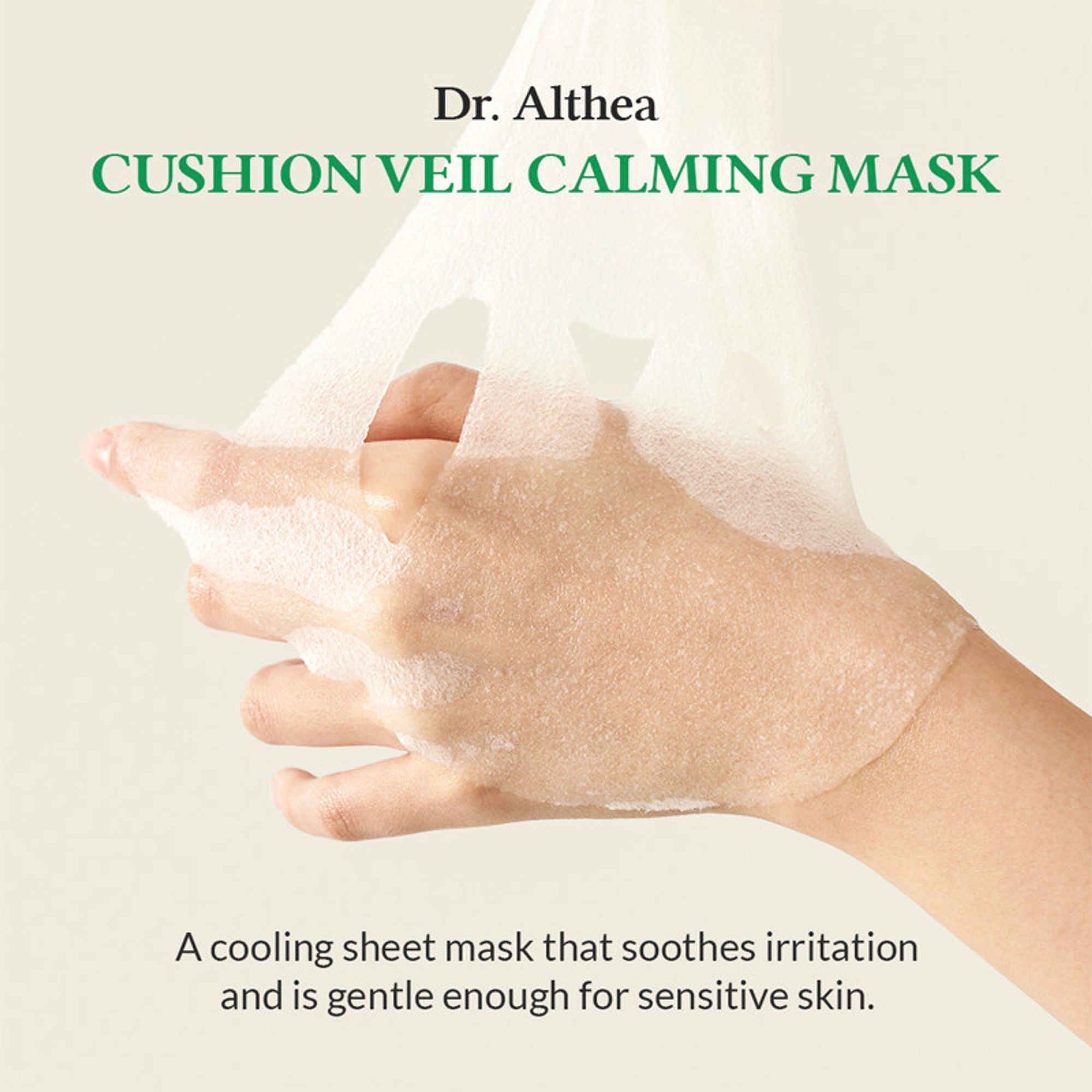 Dr.Althea Cushion Veil Calming Mask: Centella Soothing Sheet Mask for Irritated Skin
