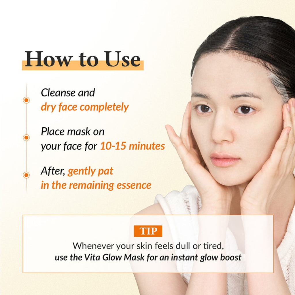 Dr.Althea Vita Glow Mask: Vitamin Complex Brightening Sheet Mask for Dull Skin