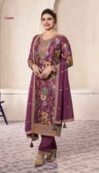 Anaita Purple Chinon Digital Print Sequence Embroidered Salwar Suit - Distacart