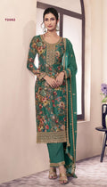 Anaita Green Chinon Digital Print Sequence Embroidered Salwar Suit - Distacart